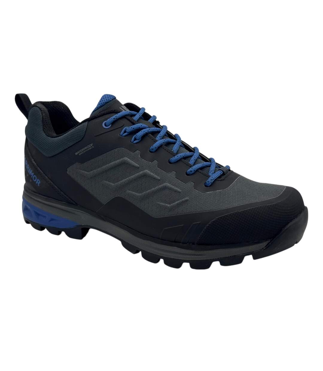 Mens Hottraverse Leather Waterproof Hiking Boots Black Karrimor-1