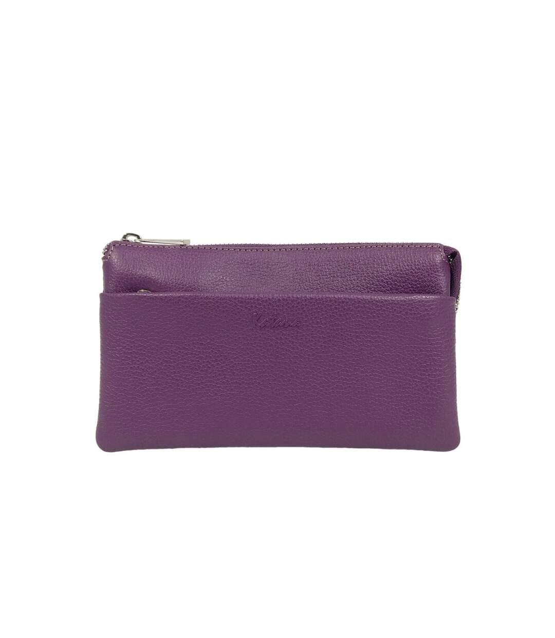 Katana - Pochette multifonctions femme en cuir - violet - 8658