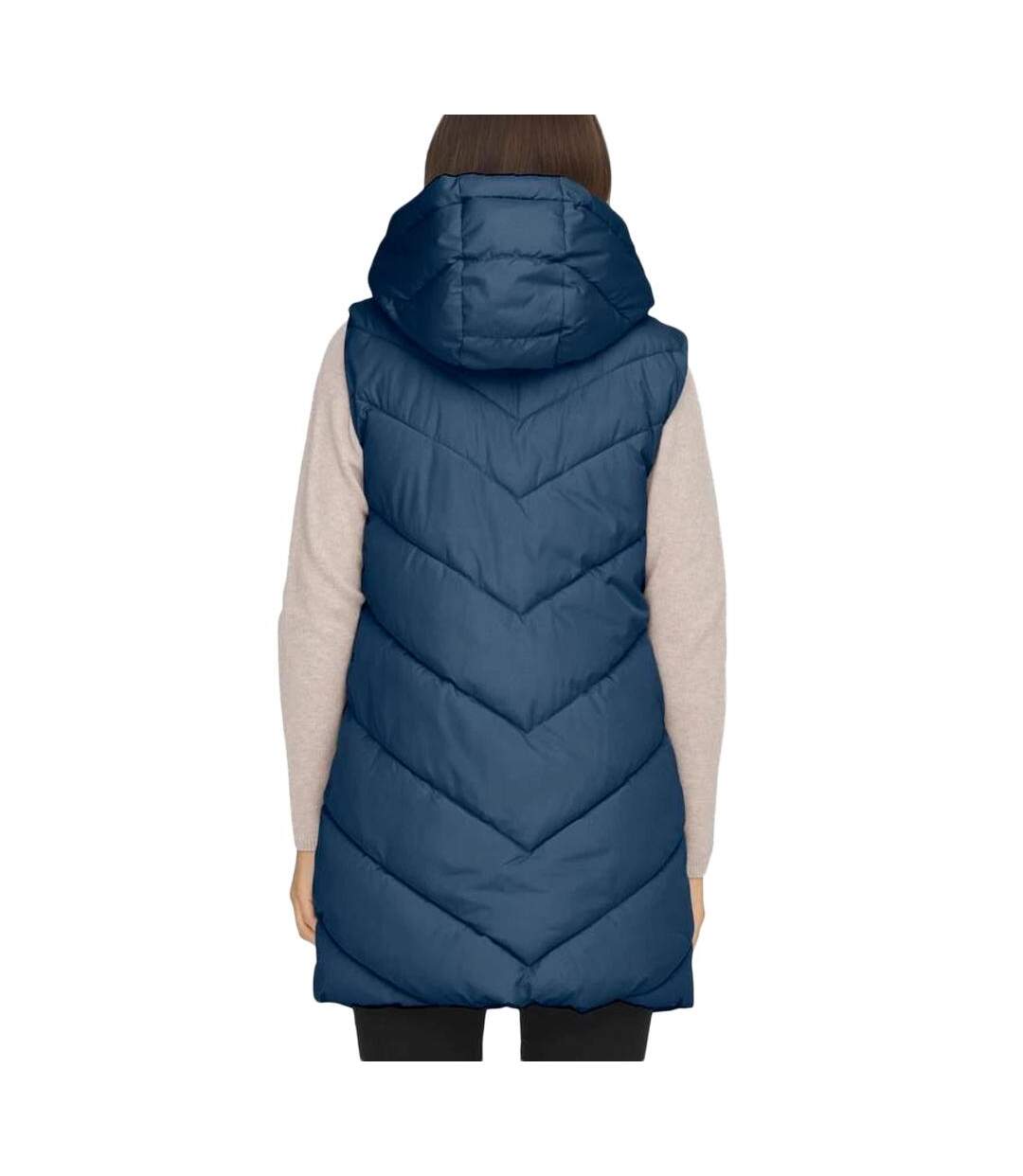 Doudoune sans manche bleu femme jdy padded waistcoat - l-2