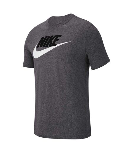 Mens Futura Chest Logo T-shirt Grey Black Nike