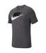 Mens Futura Chest Logo T-shirt Grey Black Nike-2