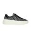 Womens/ladies Classic Textile Trainers Black Natural Skechers-3