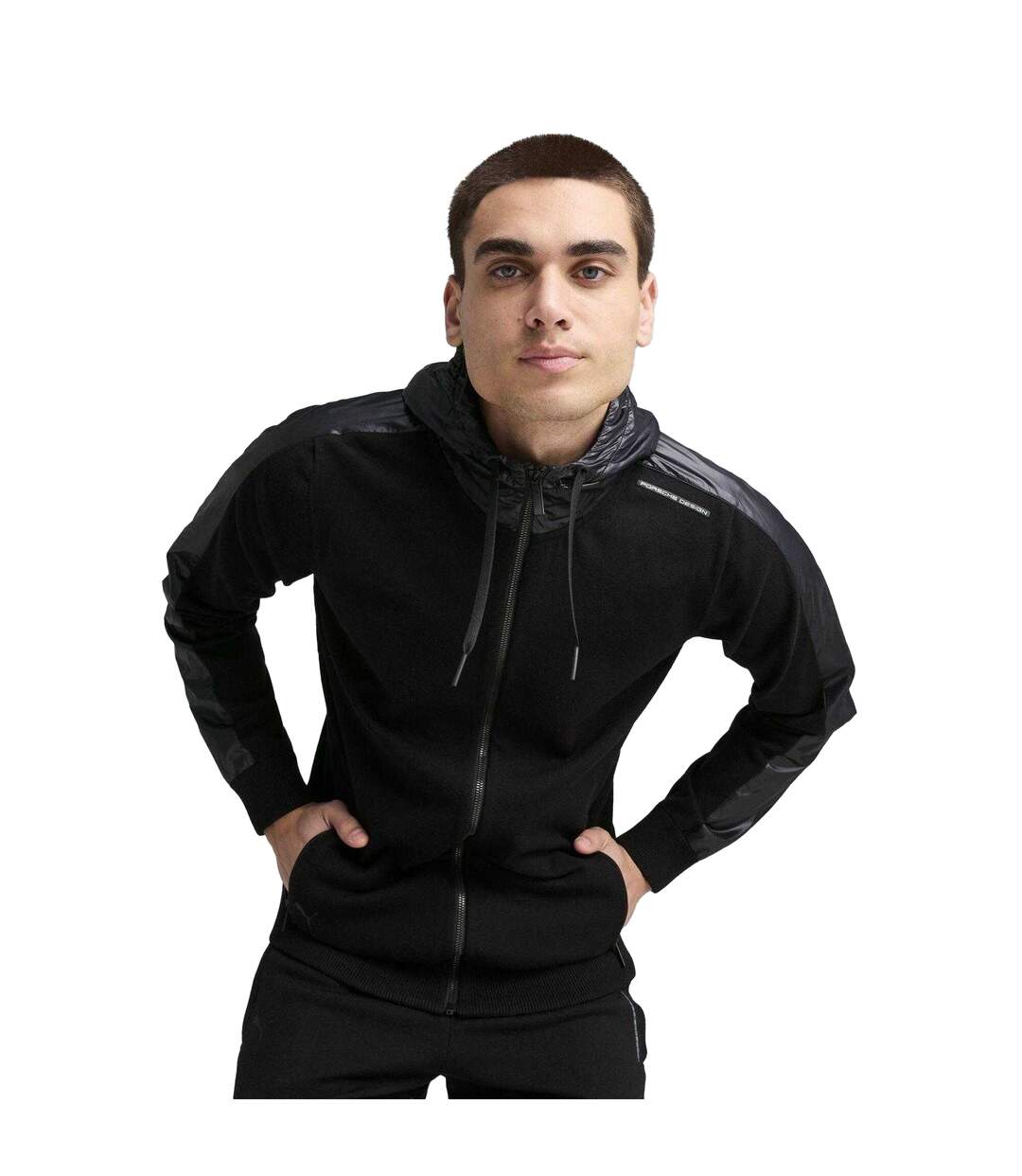 Mens Pd Leisure Softshell Jacket Black Puma-1