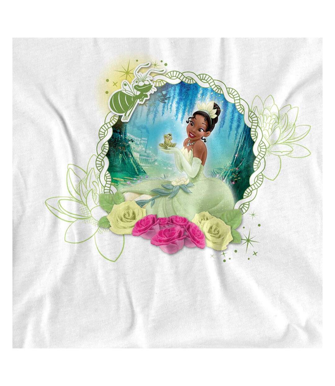 T-shirt bayou beauty adulte blanc The Princess and the Frog-3