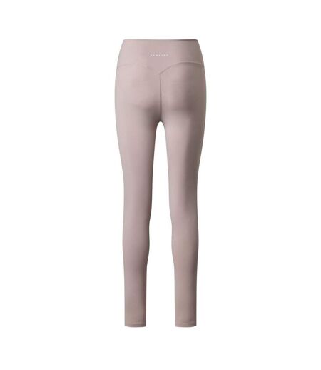 Womens/ladies Embroidered Logo Leggings Taupe Gym King