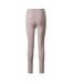 Womens/ladies Embroidered Logo Leggings Taupe Gym King-3