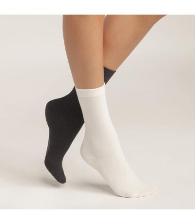 Lot de 2 Paires de Mi-Chaussettes Basique Coton