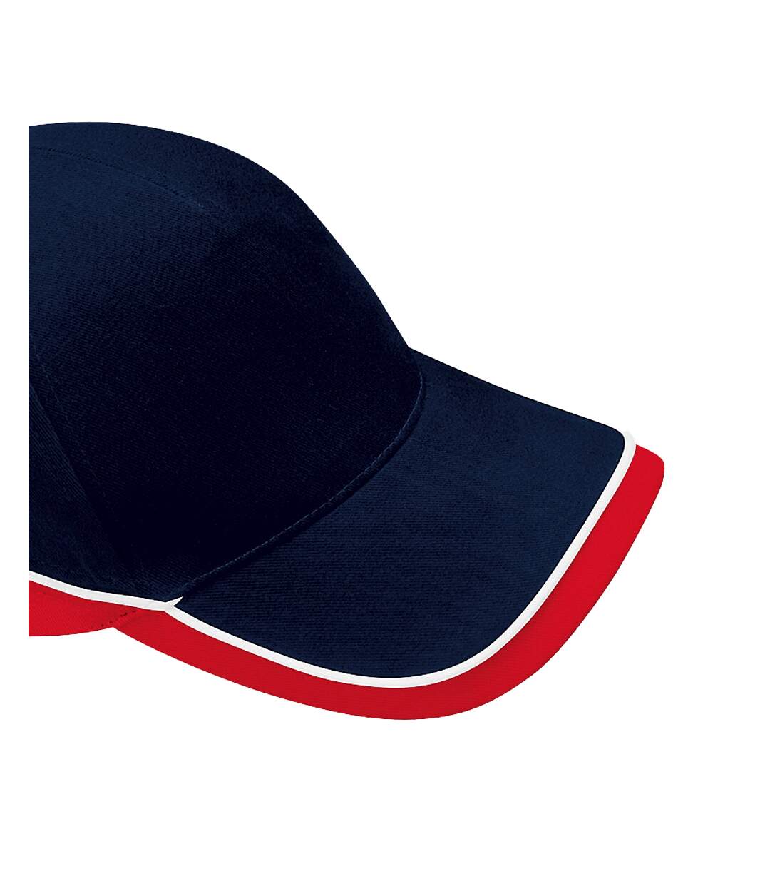 Casquette teamwear competition bleu marine / rouge classique / blanc Beechfield-1