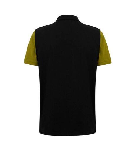 Mens Cala Mayor Chevron Polo Shirt Cardamom Seed Black Luke 1977