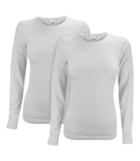 2 Pack Ladies Long Sleeved Thermal Top for Winter