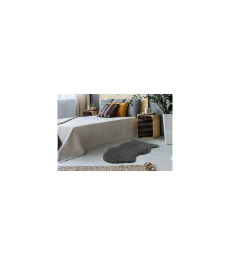 Tapis Imitation Fourrure Kunda 60x90cm Gris