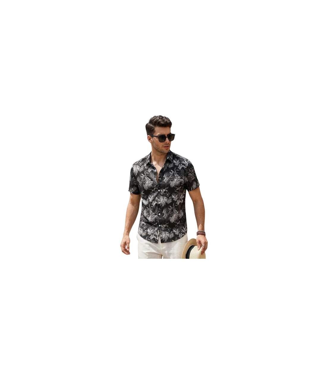Chemise Manches Courtes Motif/style Palmier Homme Vert Armani Exchange-1