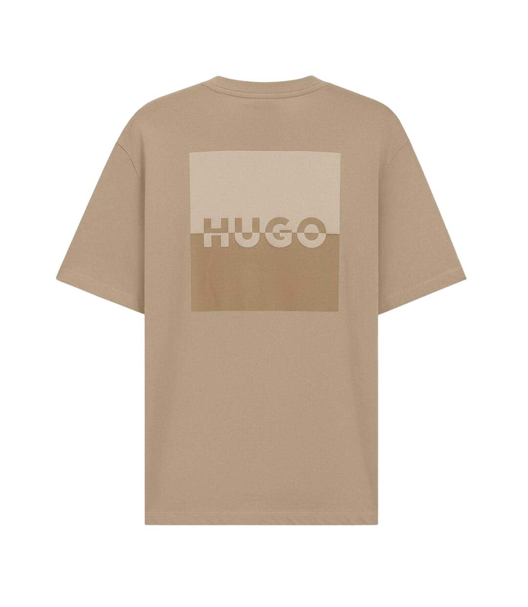 Mens Dusplito Split Logo T-shirt Beige Hugo Boss-3