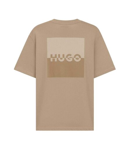 Mens Dusplito Split Logo T-shirt Beige Hugo Boss