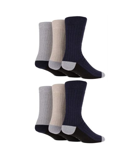 Wildfeet - 6 Paires Homme Chaussettes Bottes Coton Randonnée