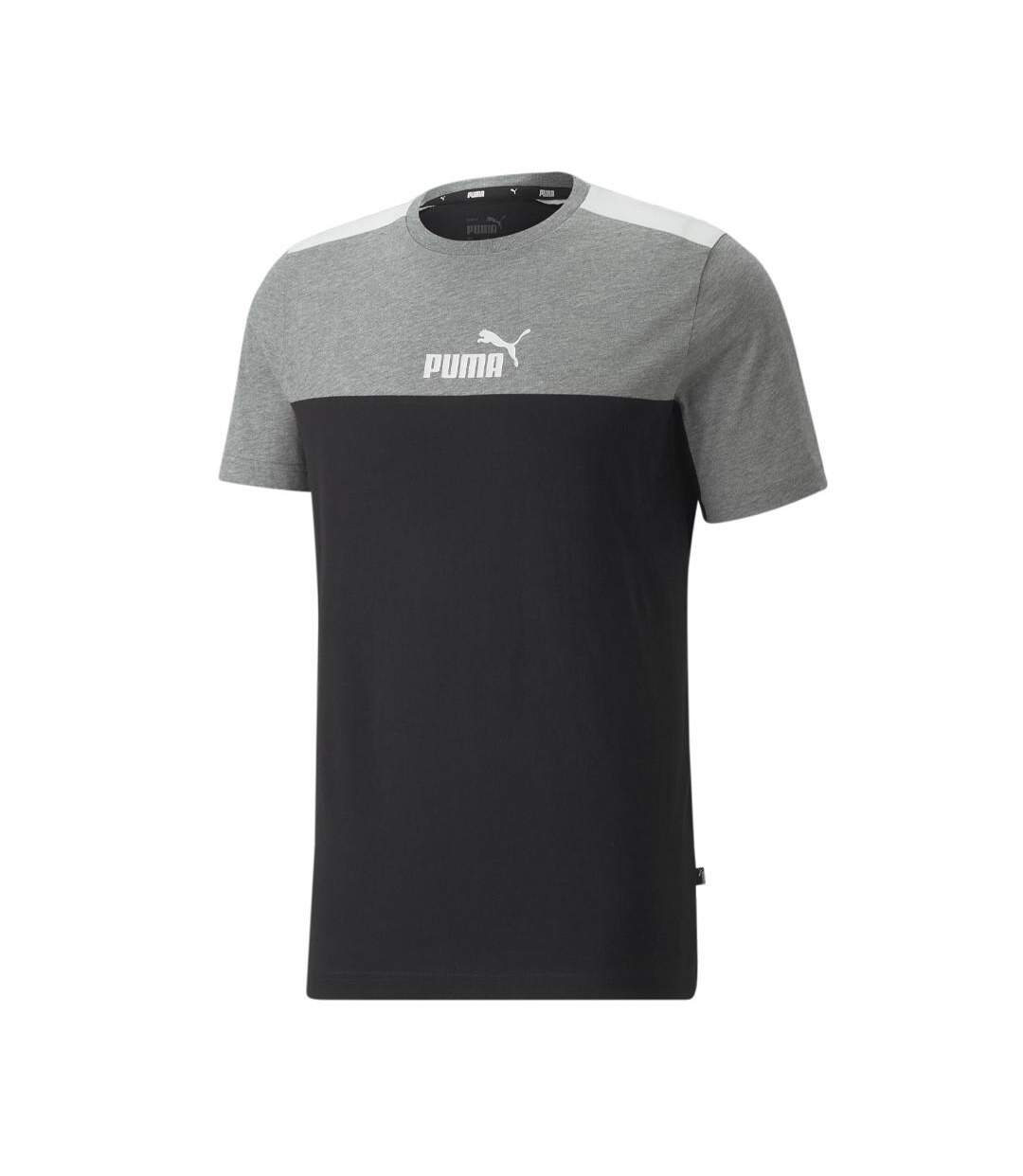 T-shirt Gris/Noir Homme Puma Ess Block - M-1