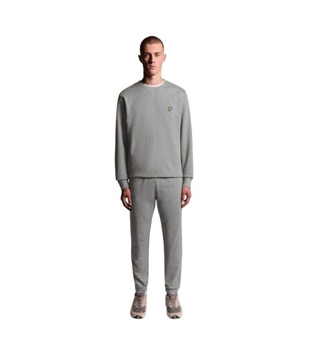 Mens Fleece Elasticated Hem Joggers Grey Marl Lyle & Scott