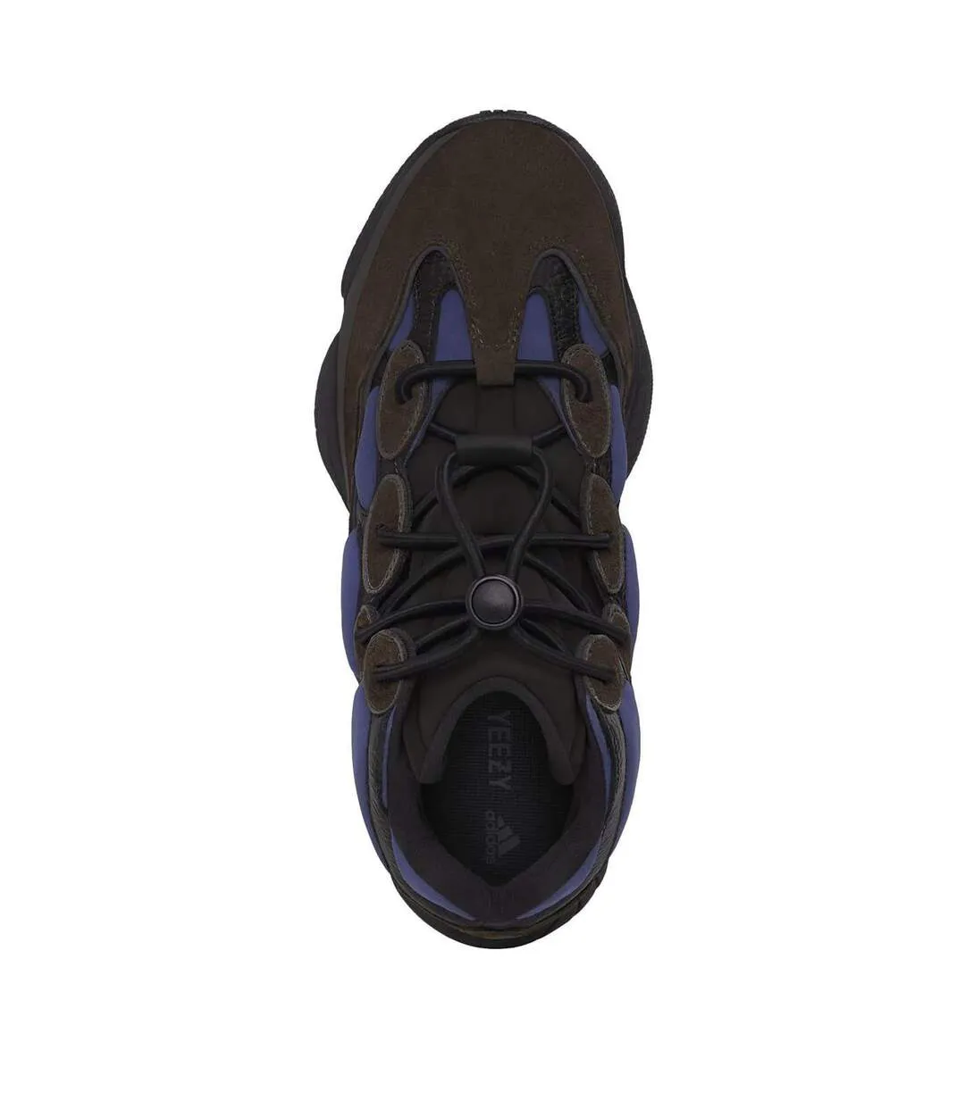 Mens 500 Leather High Top Trainers Blue Dark Brown Yeezy-3