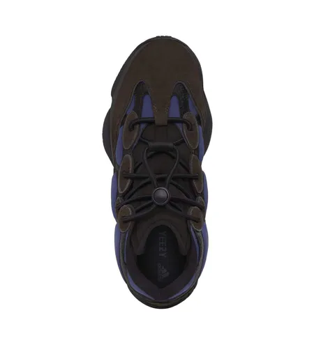 Mens 500 Leather High Top Trainers Blue Dark Brown Yeezy