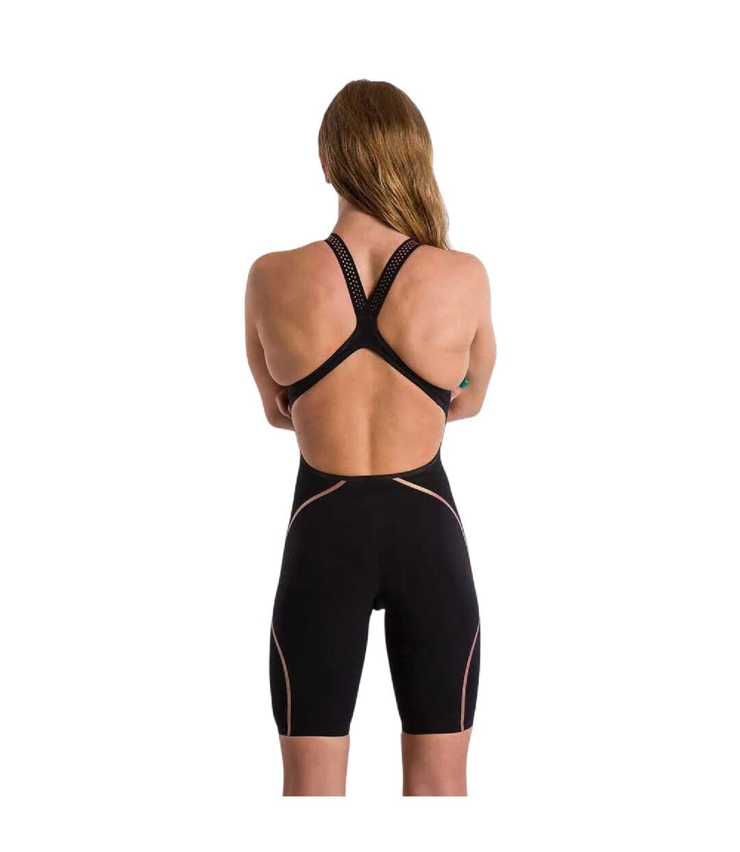 Maillot De Bain 1 Pièce Intent Streamline Femme Noir Jaune Or Speedo-2