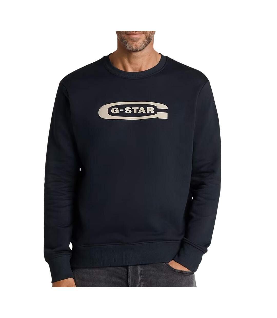 Sweat noir homme g-star raw old skool-1