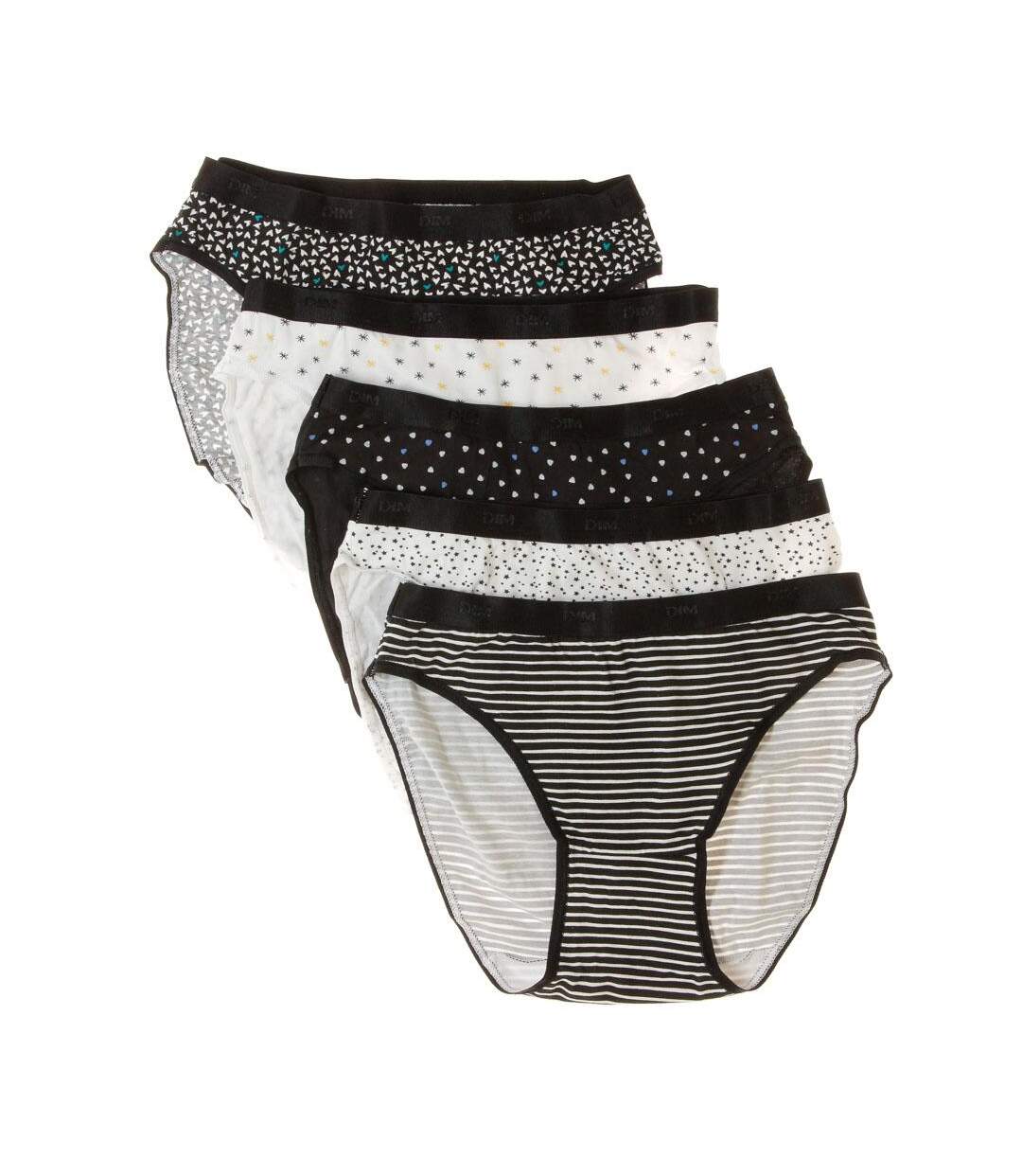 x5 boxers noir/blanc femme dim d4c20 - 36/38-1