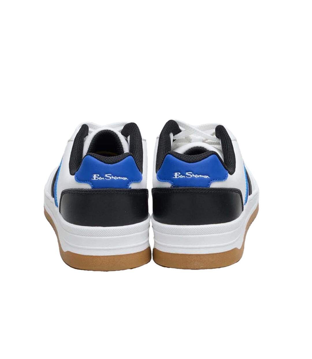 Baskets Motif/style Courbé Homme Blanc Bleu Ben Sherman-2