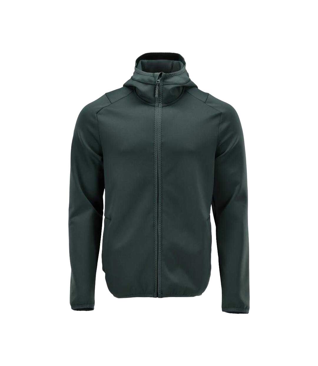 Mens Customised Hooded Fleece Jacket Forest Green Mascot-1