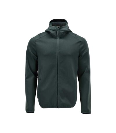 Mens Customised Hooded Fleece Jacket Forest Green Mascot