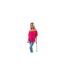 Womens/ladies Ruffle Hem Bardot Top Hot Pink AX Paris-1