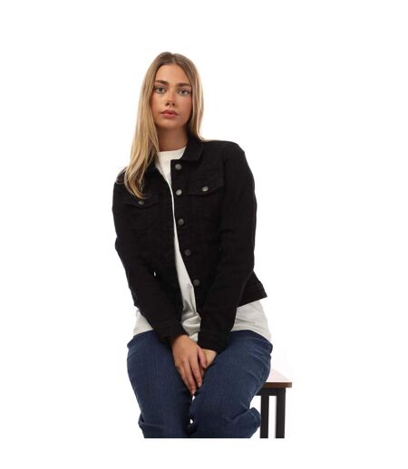 Womens/ladies Wonder Denim Jacket Black Only