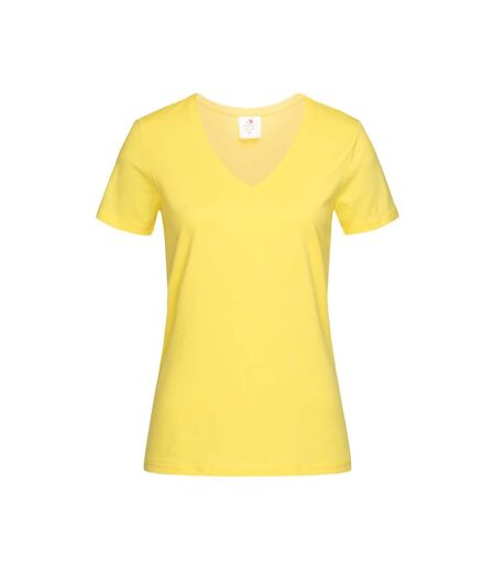 Stedman Womens/Ladies Classic V Neck Tee (Yellow) - UTAB279