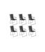 Lot de 6 Chaises de Camping Pliantes Grecia 74cm Noir