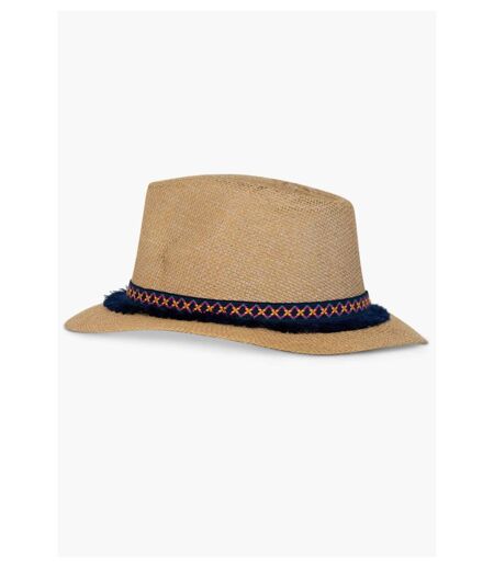 Chapeau fedora effet paille