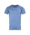 Stedman Mens Sports Reflective Recycled T-Shirt (Blue Heather)