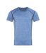 Stedman Mens Sports Reflective Recycled T-Shirt (Blue Heather)