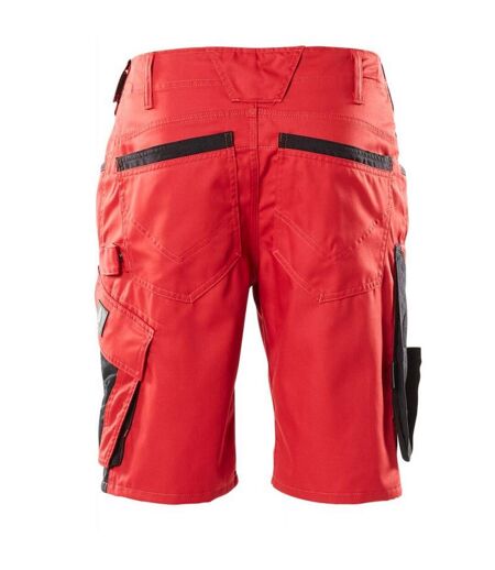 Mens Unique Work Shorts Red Black Mascot
