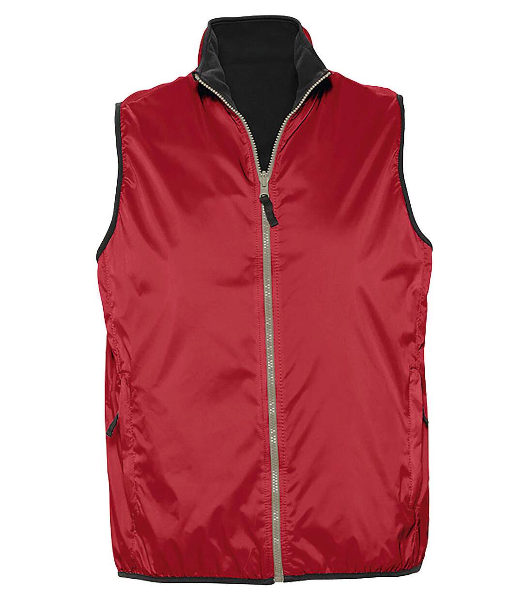 Gilet sans manches réversible imperméable doublé 44001 - rouge - unisexe