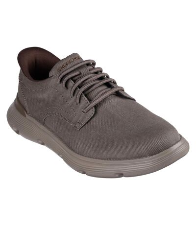 Mens garza clive slip-in trainers dark taupe Skechers