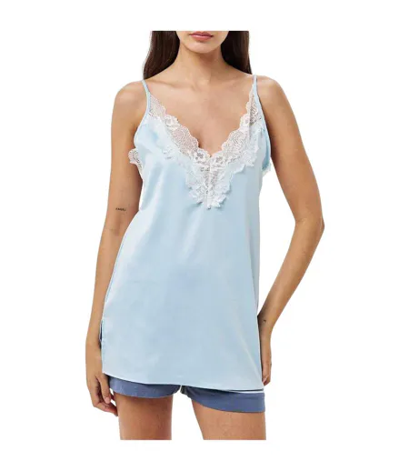 Robe À Bretelles Motif/style Lacets Femme Bleu Clair Bluebella