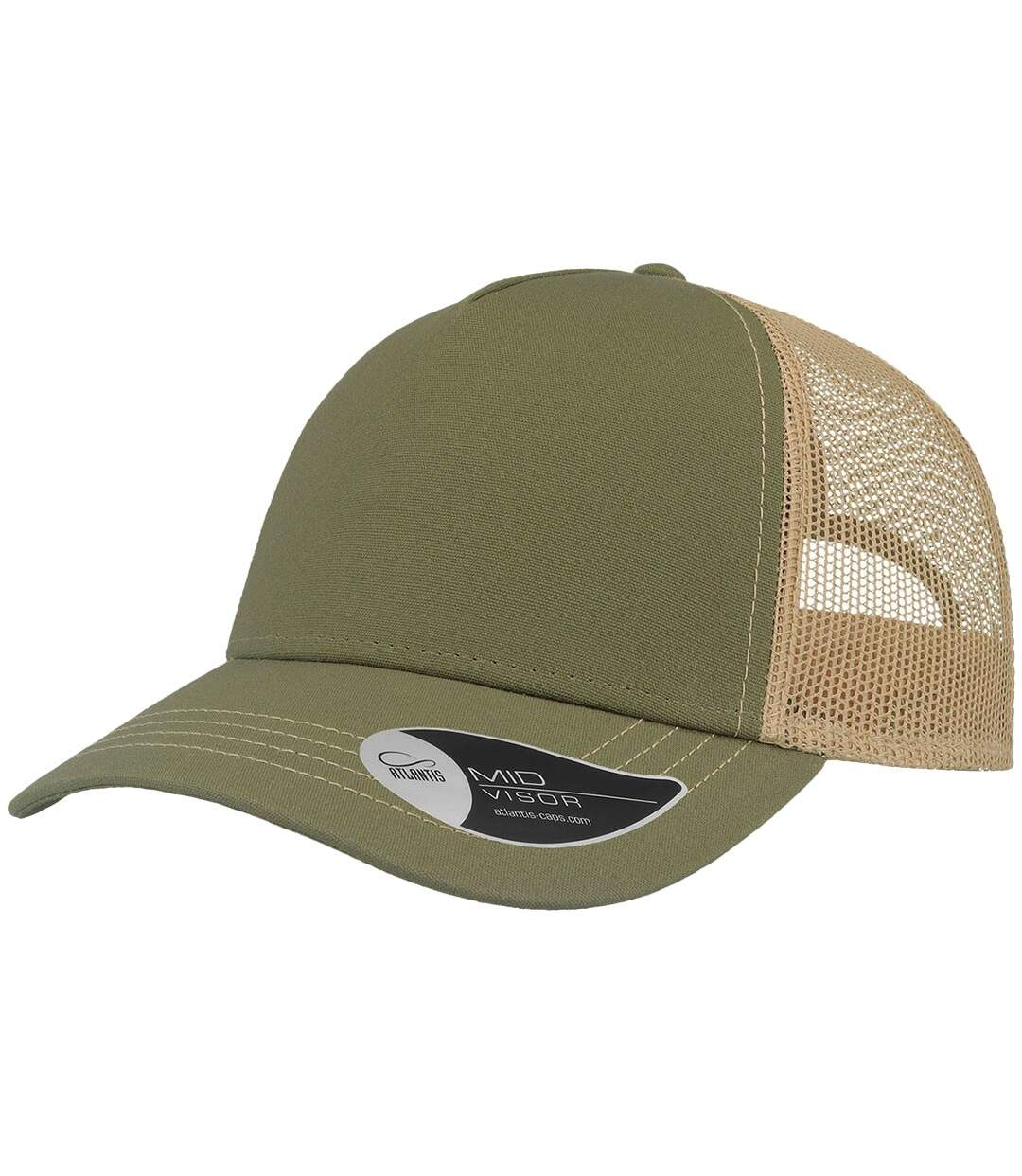 Casquette trucker rapper vert sombre / kaki Atlantis-1