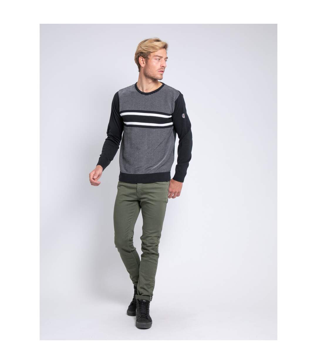 Pull col rond pur coton APAWA-4
