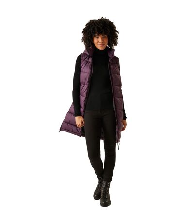 Womens/ladies Ganella Long Length Gilet Deep Plum Regatta