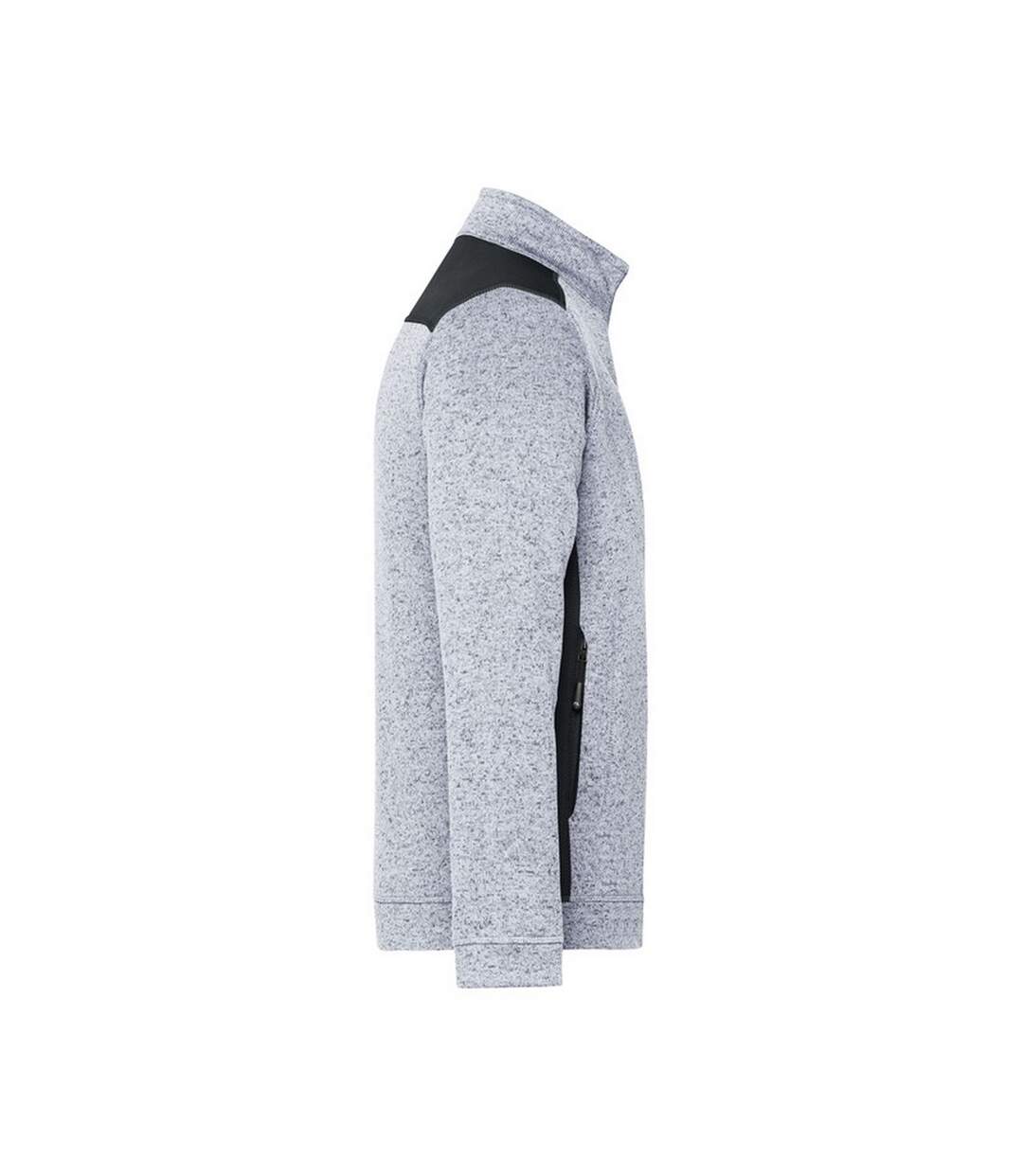 Veste Polaire Strong Homme Blanc Chiné Carbone James And Nicholson-3
