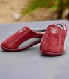 Men's Burgundy Faux-Suede Slippers Atlas For Men