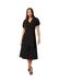 Womens/ladies textured jersey belt midi dress black Debenhams