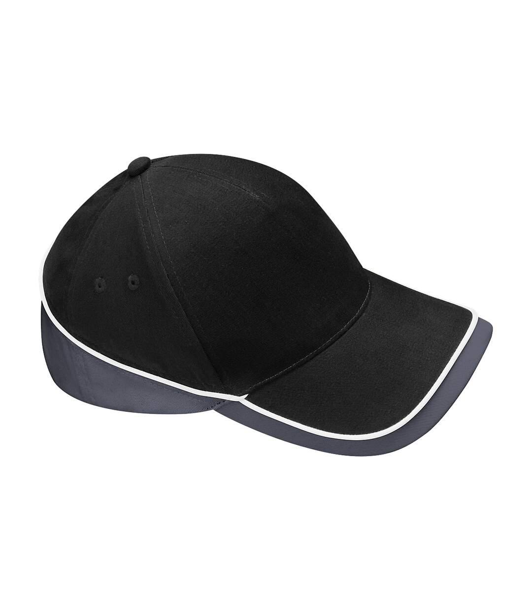 Teamwear competition cap black/graphite grey/white Beechfield-1