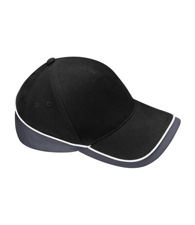 Teamwear competition cap black/graphite grey/white Beechfield