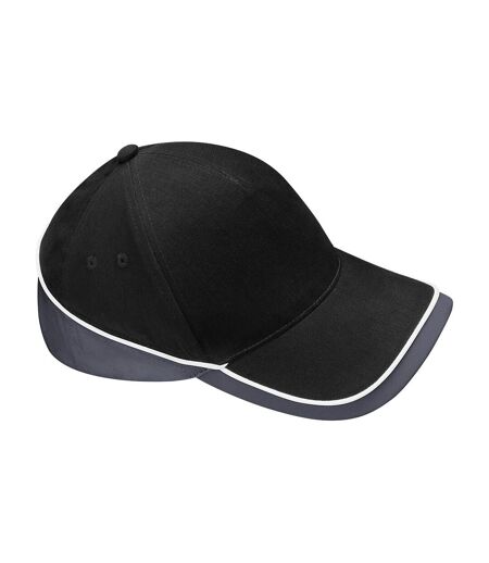 Teamwear competition cap black/graphite grey/white Beechfield