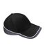 Teamwear competition cap black/graphite grey/white Beechfield-1